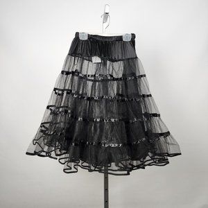 Elegant Black Midi Skirt